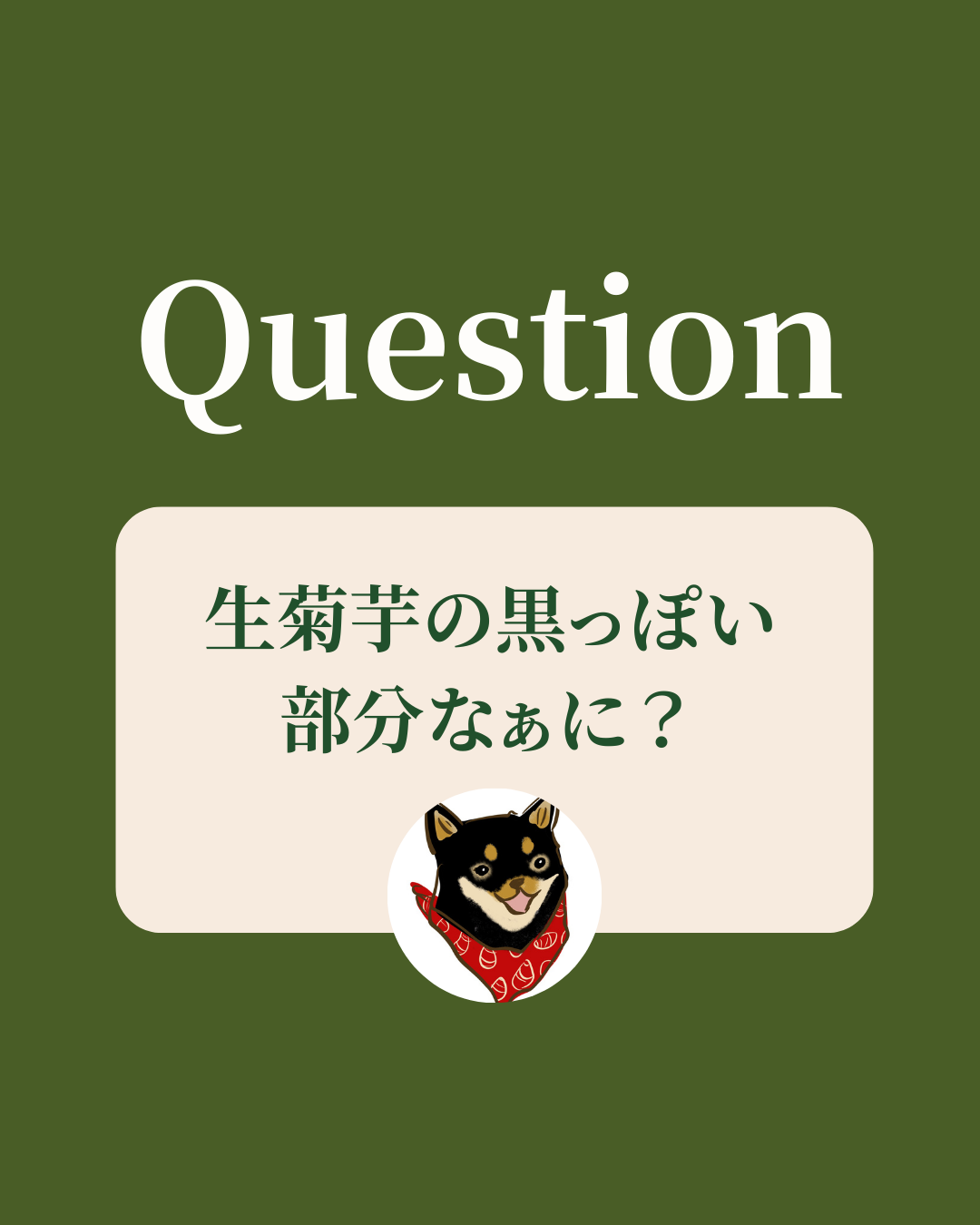 生菊芋の黒っぽい部分なぁに？