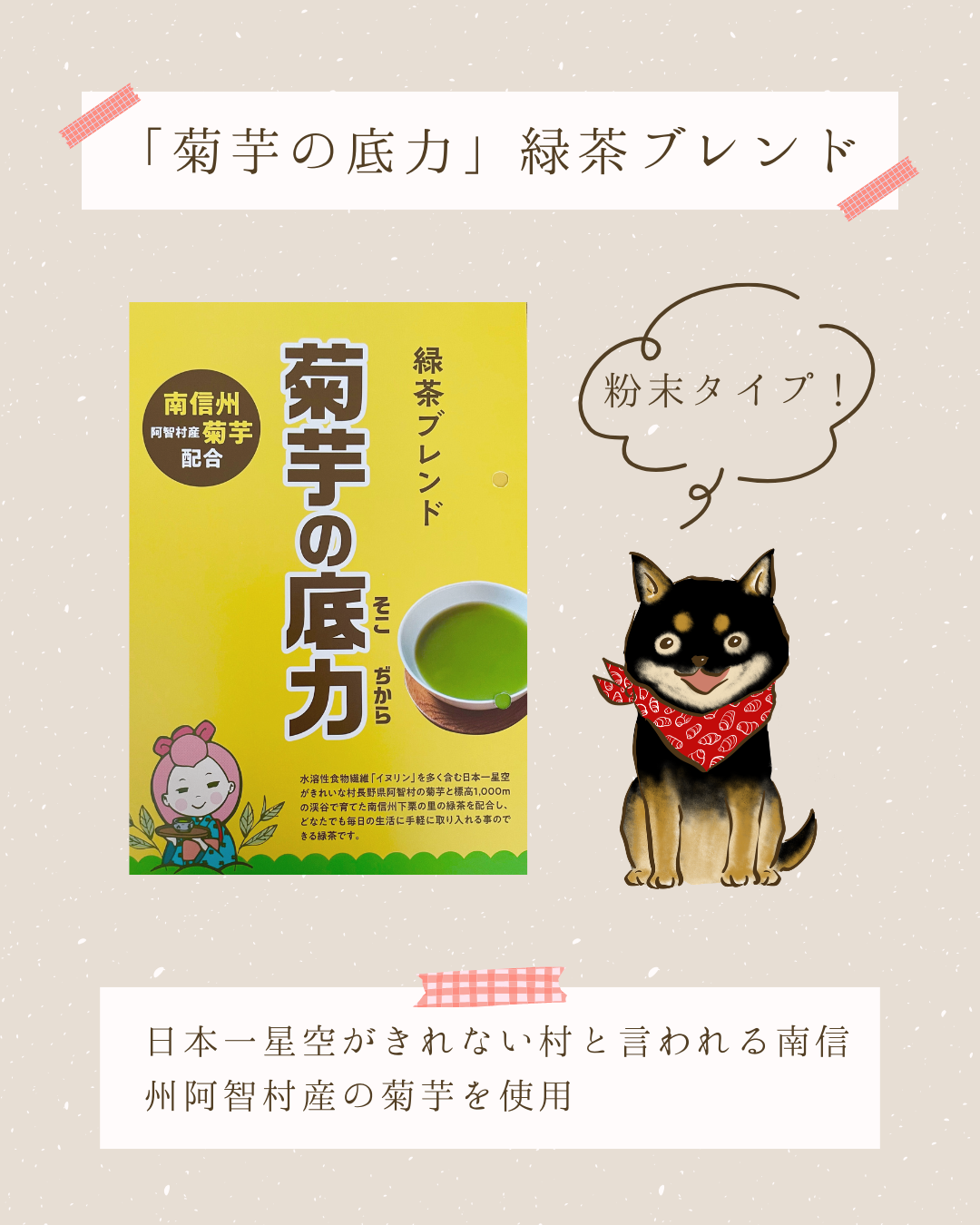 「菊芋の底力」緑茶ブレンド